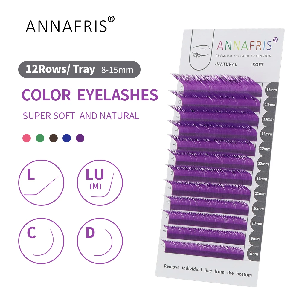 Lash Tile Palette - Annafris cílios postiços coloridos de vison