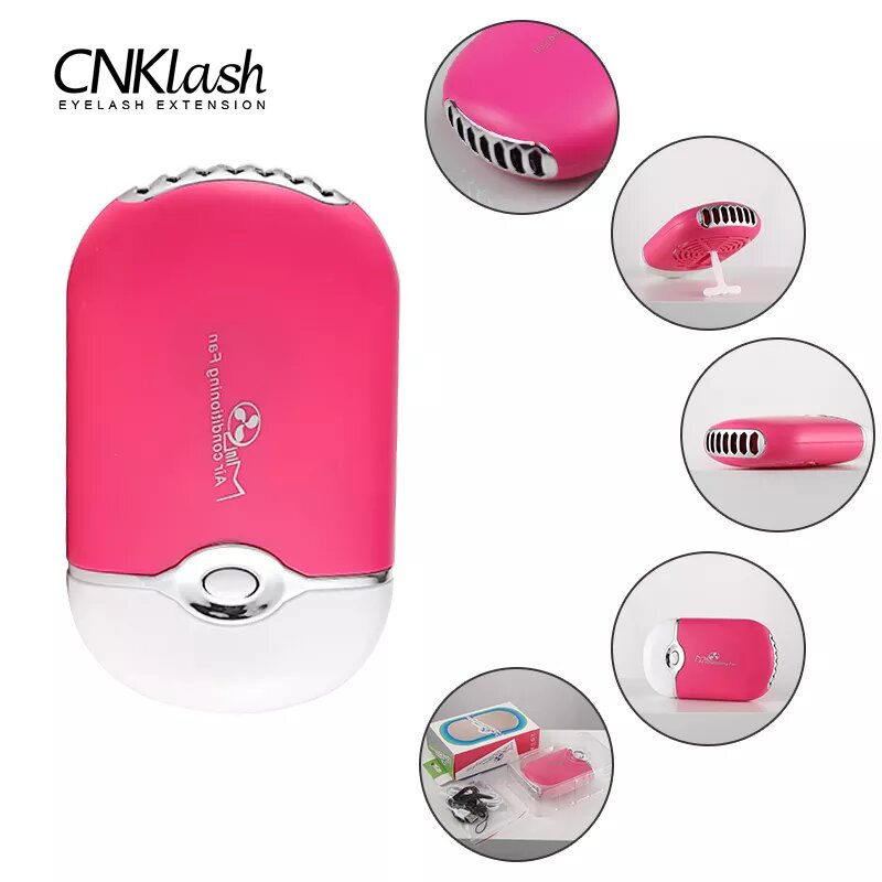 Eyelash Extension Double Lash - Mini USB Quick-Drying Eyelashes Fan, Enxerto