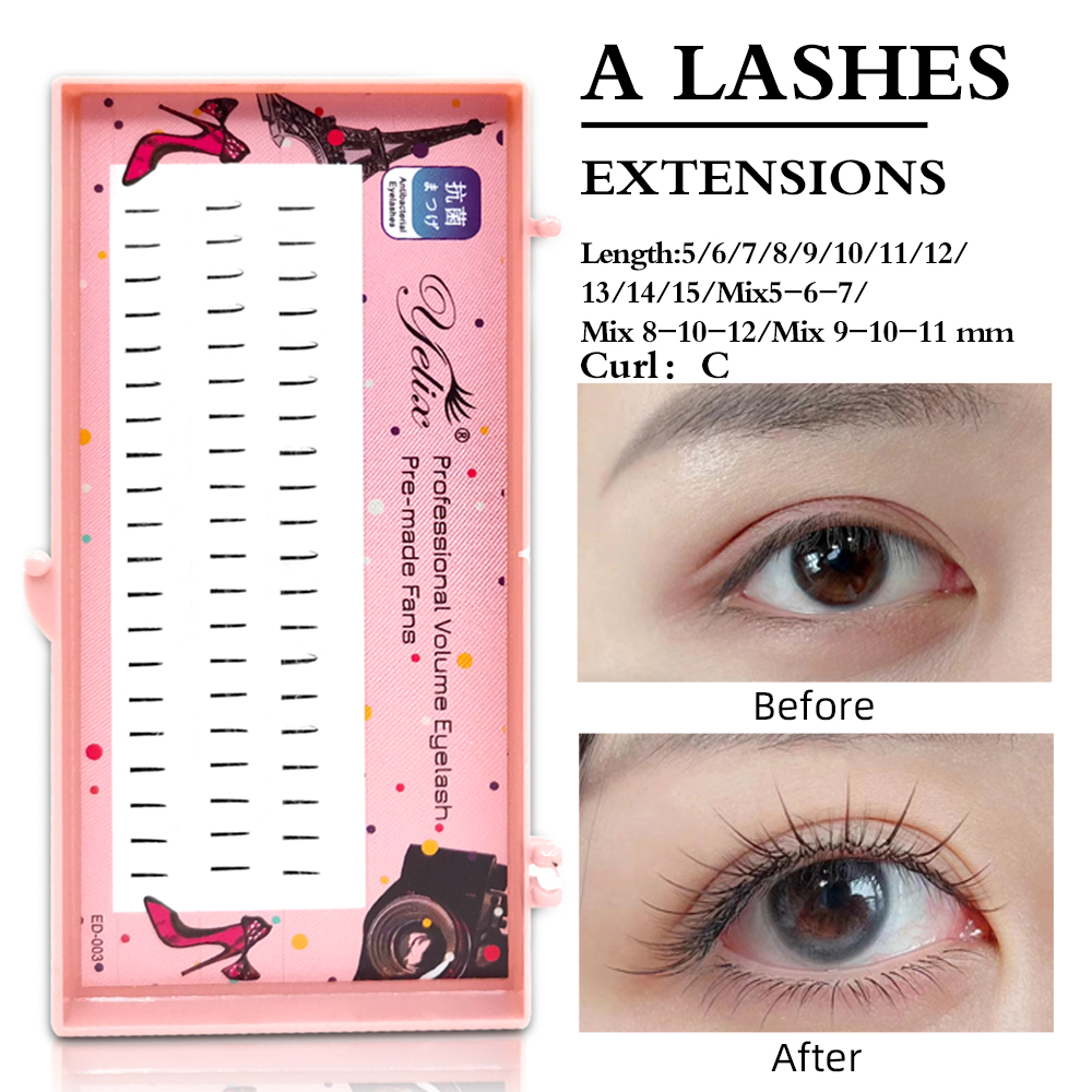 Eyelash Extension C Curl - Cílios Individuais Naturais Yelix, Cílios Comic