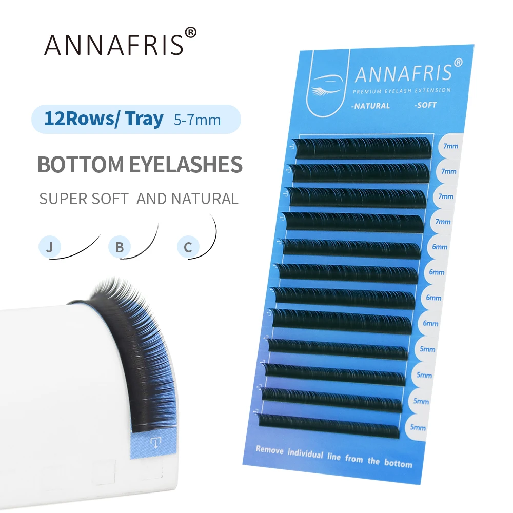 Eyelash Extension C Curl - Annafris cílios inferiores 5-7mm mix individual