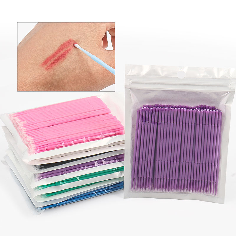 Eyelash Extension Double Lash - 100 pçs/saco bambu cílios extensão limpeza