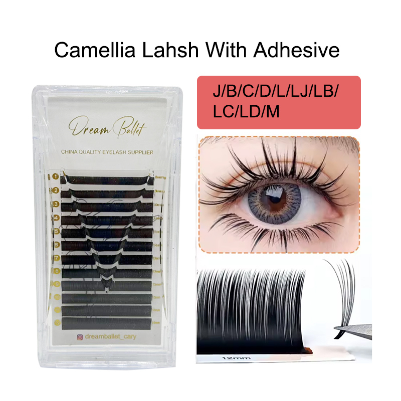 Eyelash Extension C Curl - Cílios Dream Ballet Camellia com Adesivo
