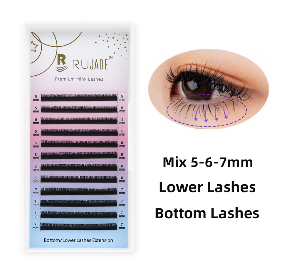 Eyelash Extension C Curl - Cílios inferiores mix 5 6 7mm