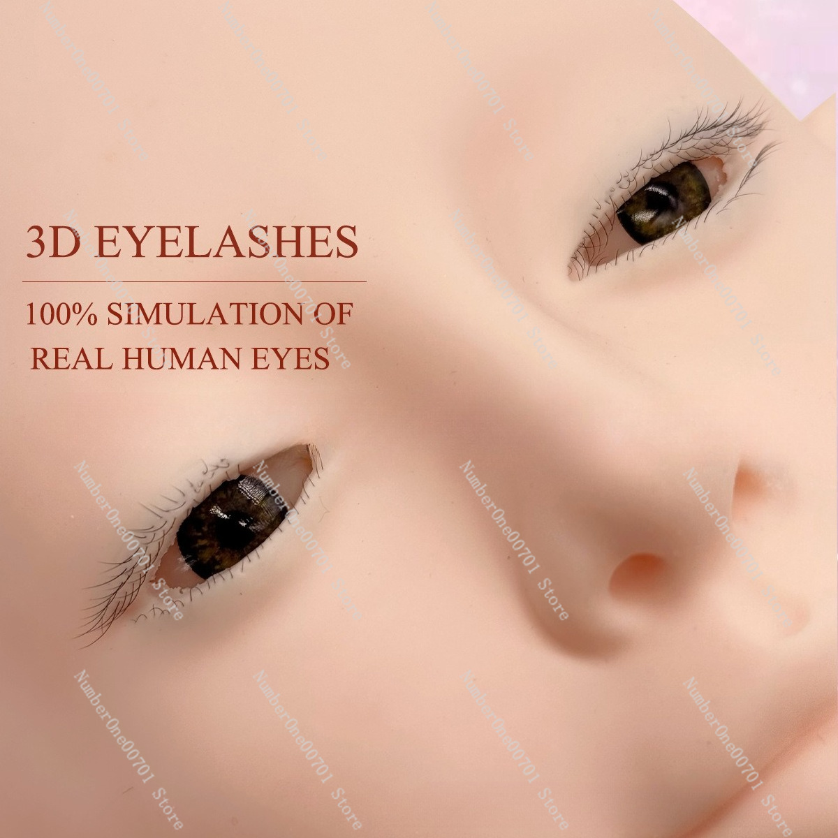 Eyelash Extension Open Eye - Cabeça de Manequim de Silicone de