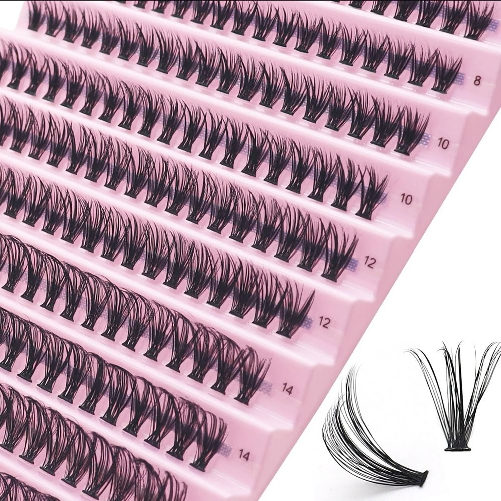 Eyelash Extension C Curl - Cílios longos individuais Enxertia Cluster, Natural