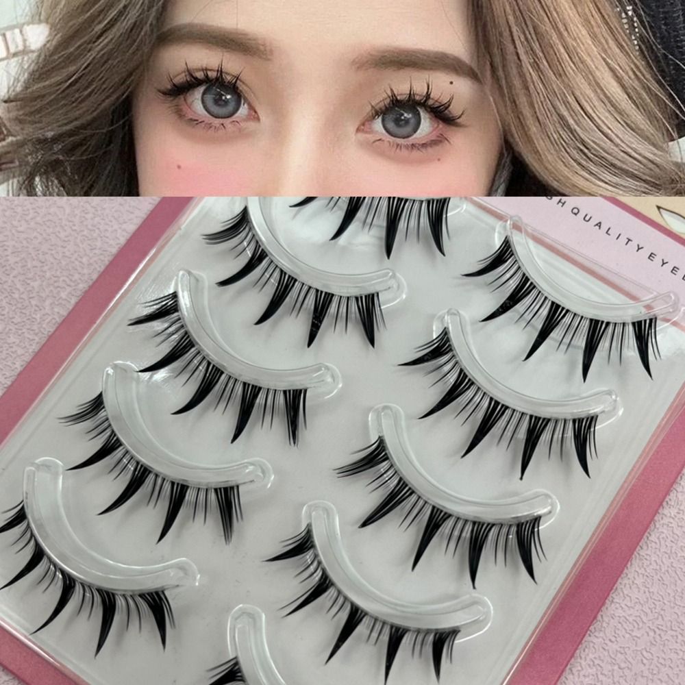 Eyelash Extension Japanese - 5 pares pacote japonês cosplay cílios