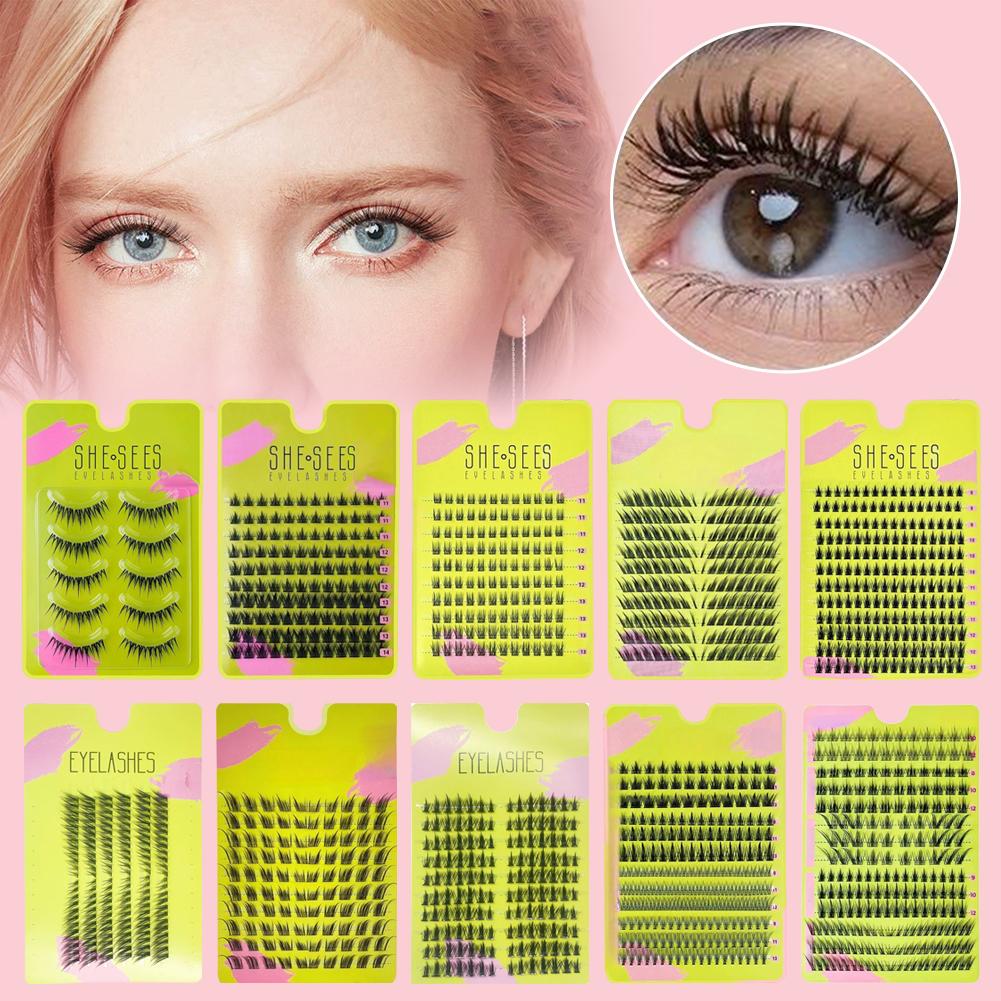 Eyelash Extension Cat Eye Wispy - Cluster natural cílios postiços extensão macio