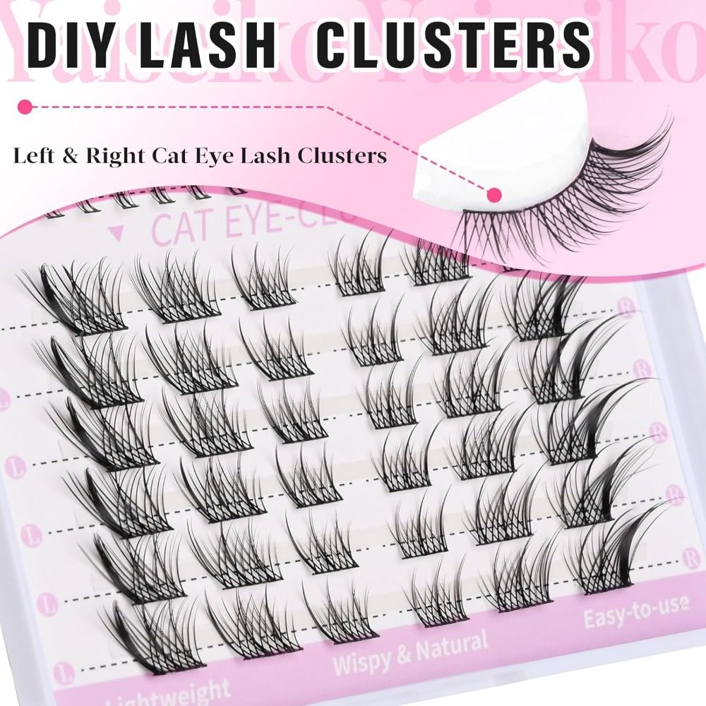 Novo 3d olho de gato auto ades - Eyelash Extension Cat Eye Wispy avaliação e preço