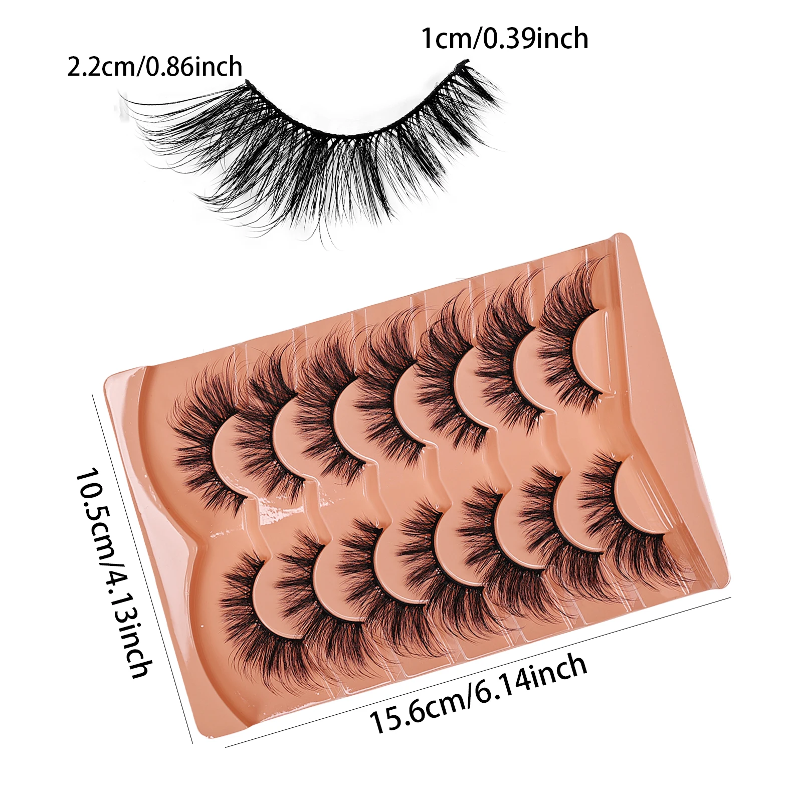 7 Pares de Cílios Postiços Olh - Eyelash Extension Cat Eye Wispy avaliação e preço