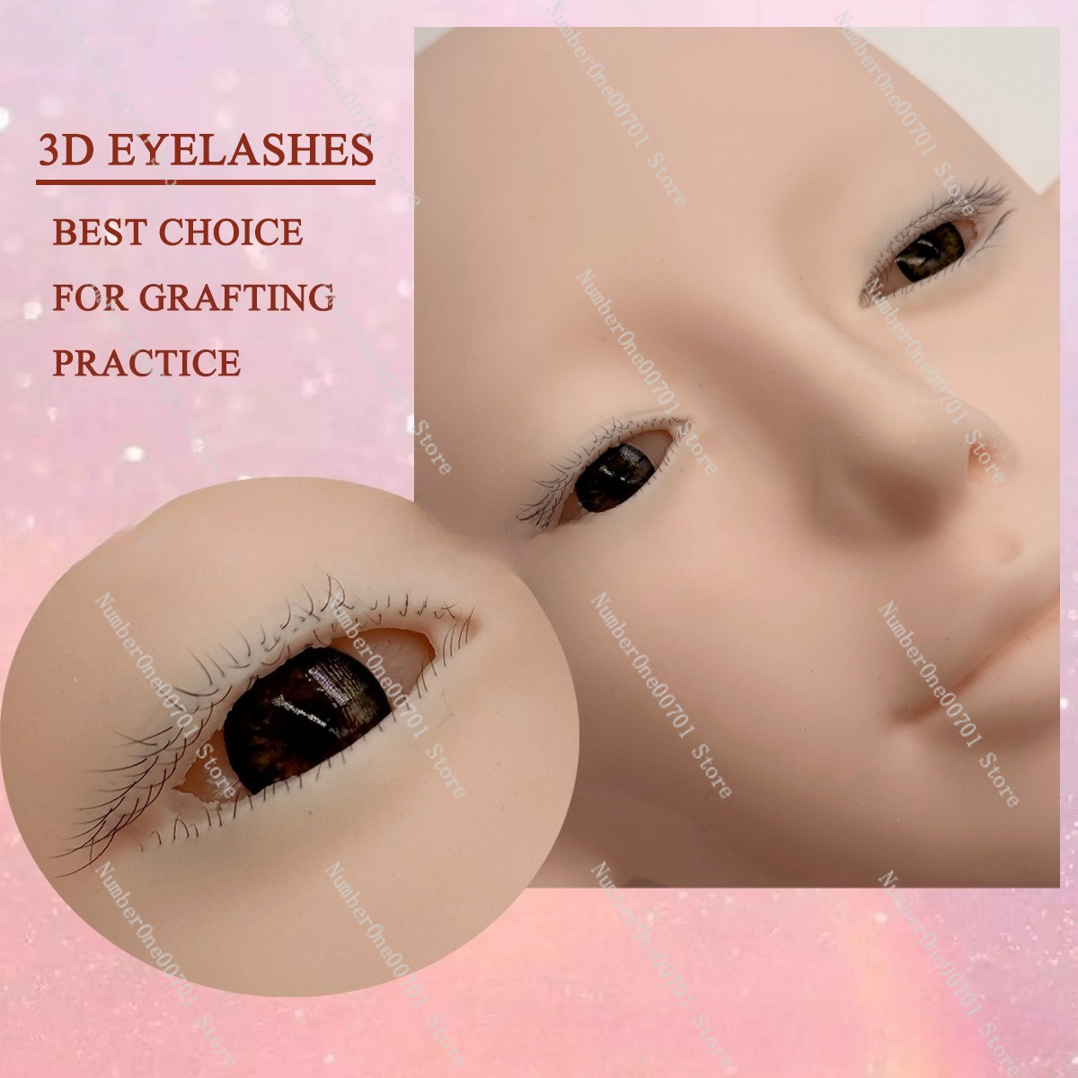 Cabeça de Manequim de Silicone - Eyelash Extension Open Eye avaliação e preço