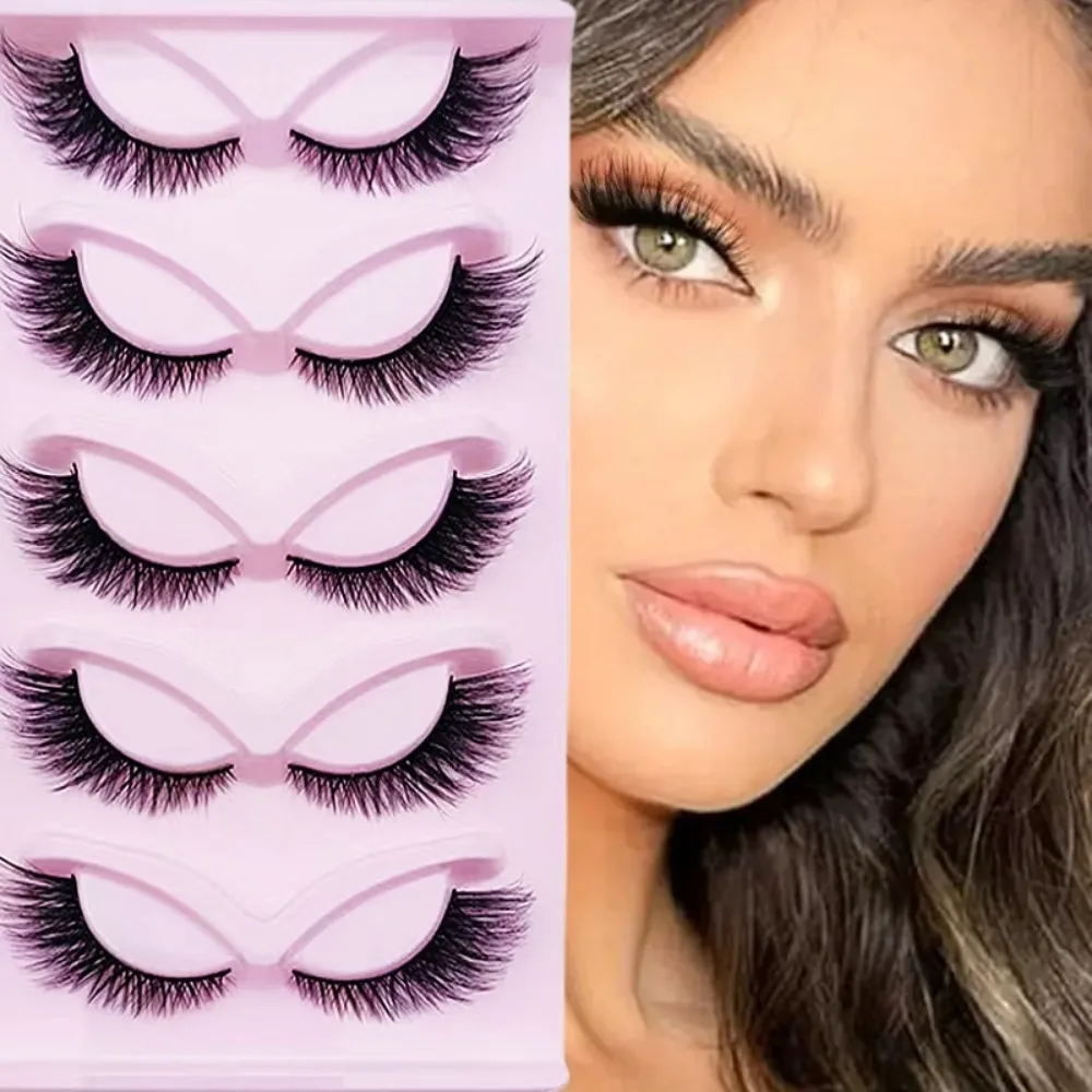 5 pares de cílios de olho de g - Eyelash Extension Cat Eye Wispy avaliação e preço