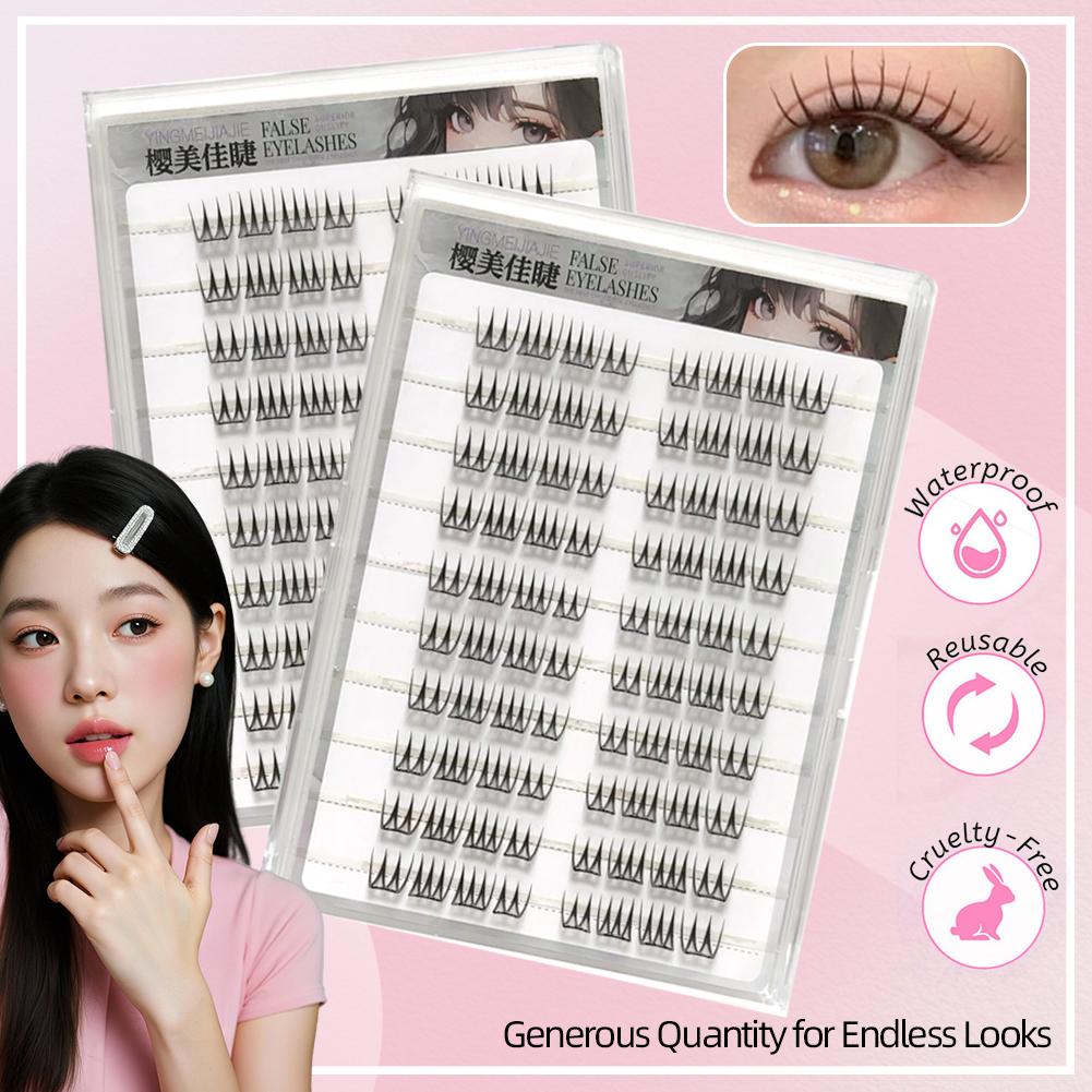 U forma sem cola cílios postiç - Eyelash Extension Single Lash avaliação e preço