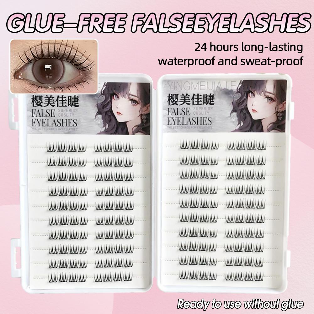 U forma sem cola cílios postiç - Eyelash Extension Single Lash avaliação e preço