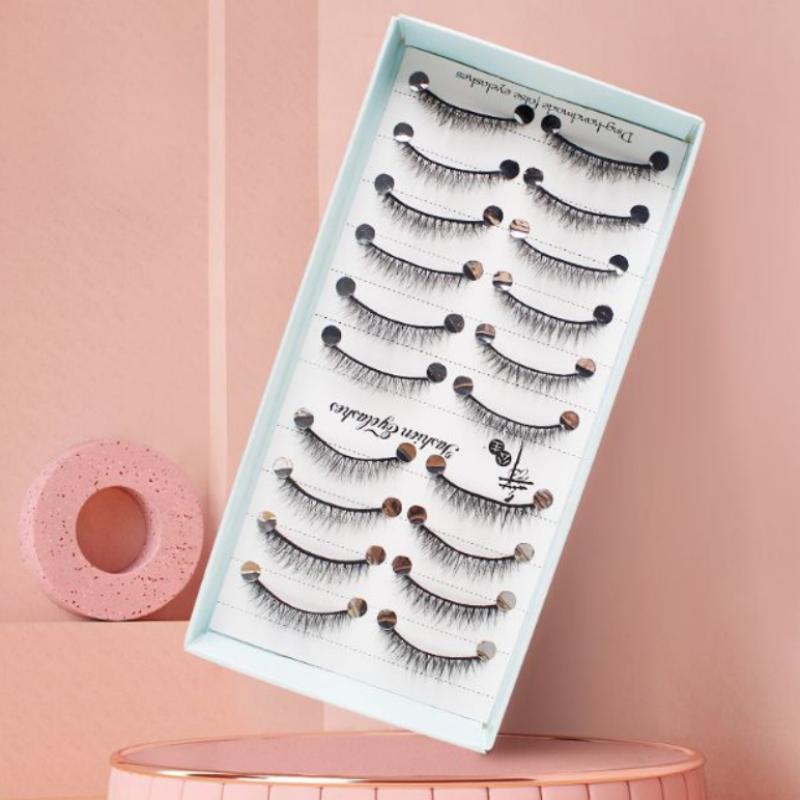 10 Pares de Cílios Postiços Na - Eyelash Extension Cat Eye Wispy avaliação e preço