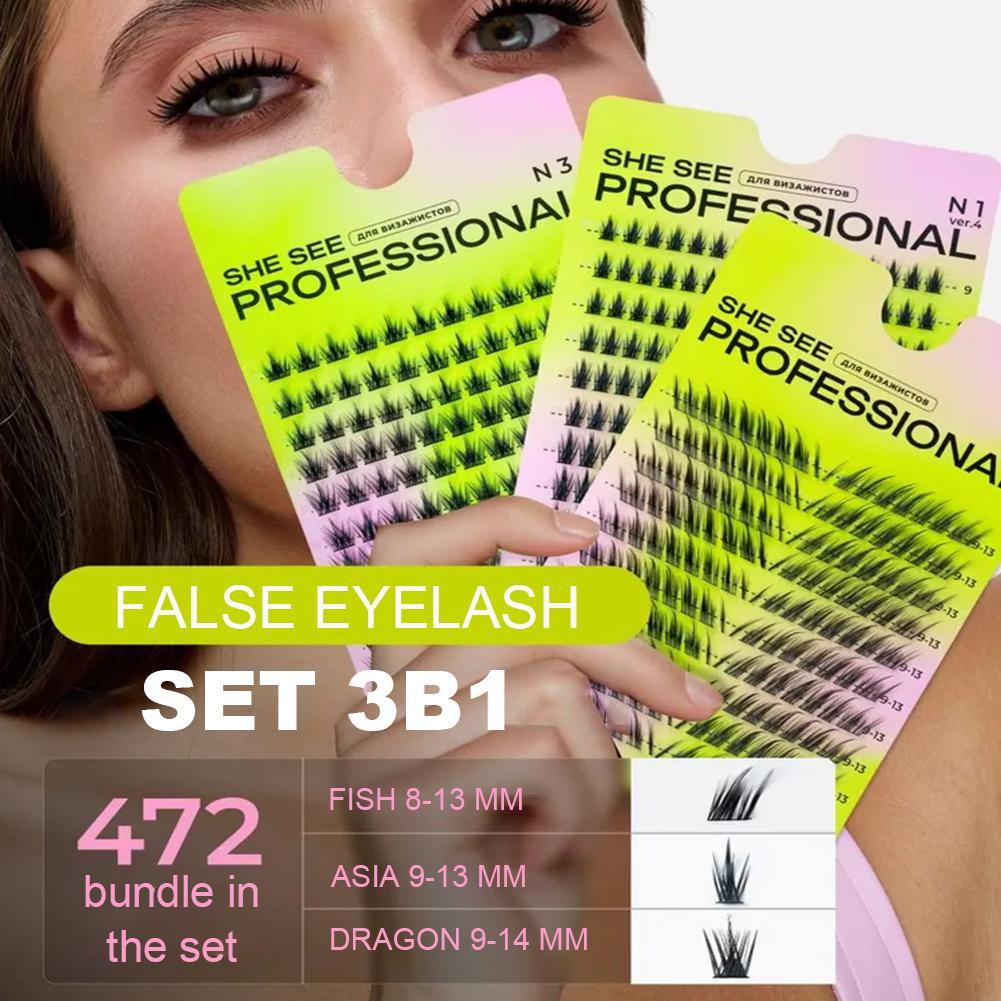 Cluster natural cílios postiço - Eyelash Extension Cat Eye Wispy avaliação e preço