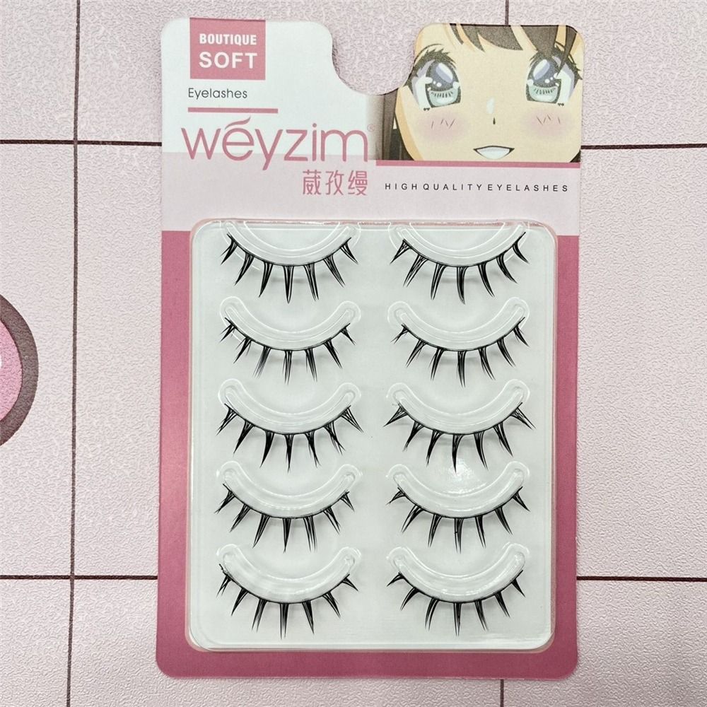 5 pares pacote japonês cosplay - Eyelash Extension Japanese avaliação e preço