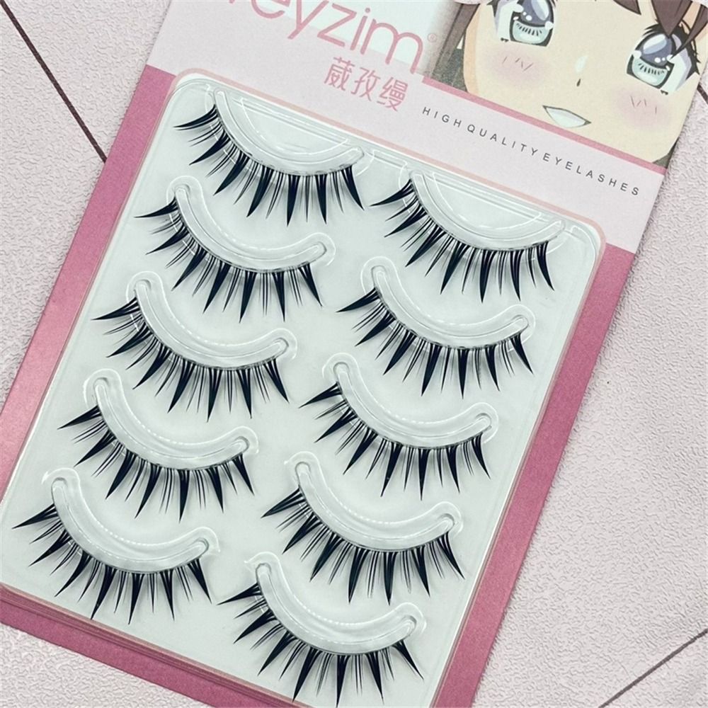 5 pares pacote japonês cosplay - Eyelash Extension Japanese avaliação e preço